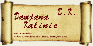Damjana Kalinić vizit kartica